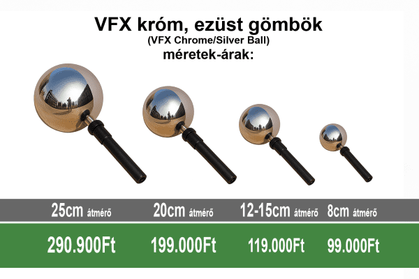 VFX króm ezüst labda (gömb+nyél) - Image 3