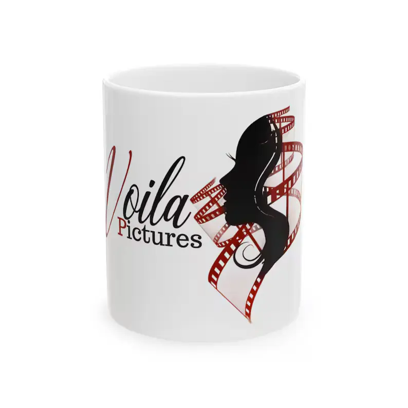 Voilapictures merch bögre fehér