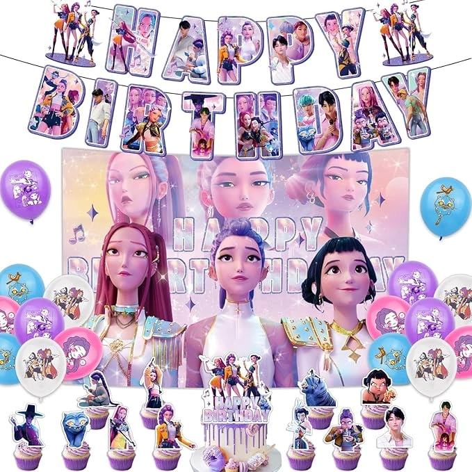 KPop Demon Hunters party kellékek